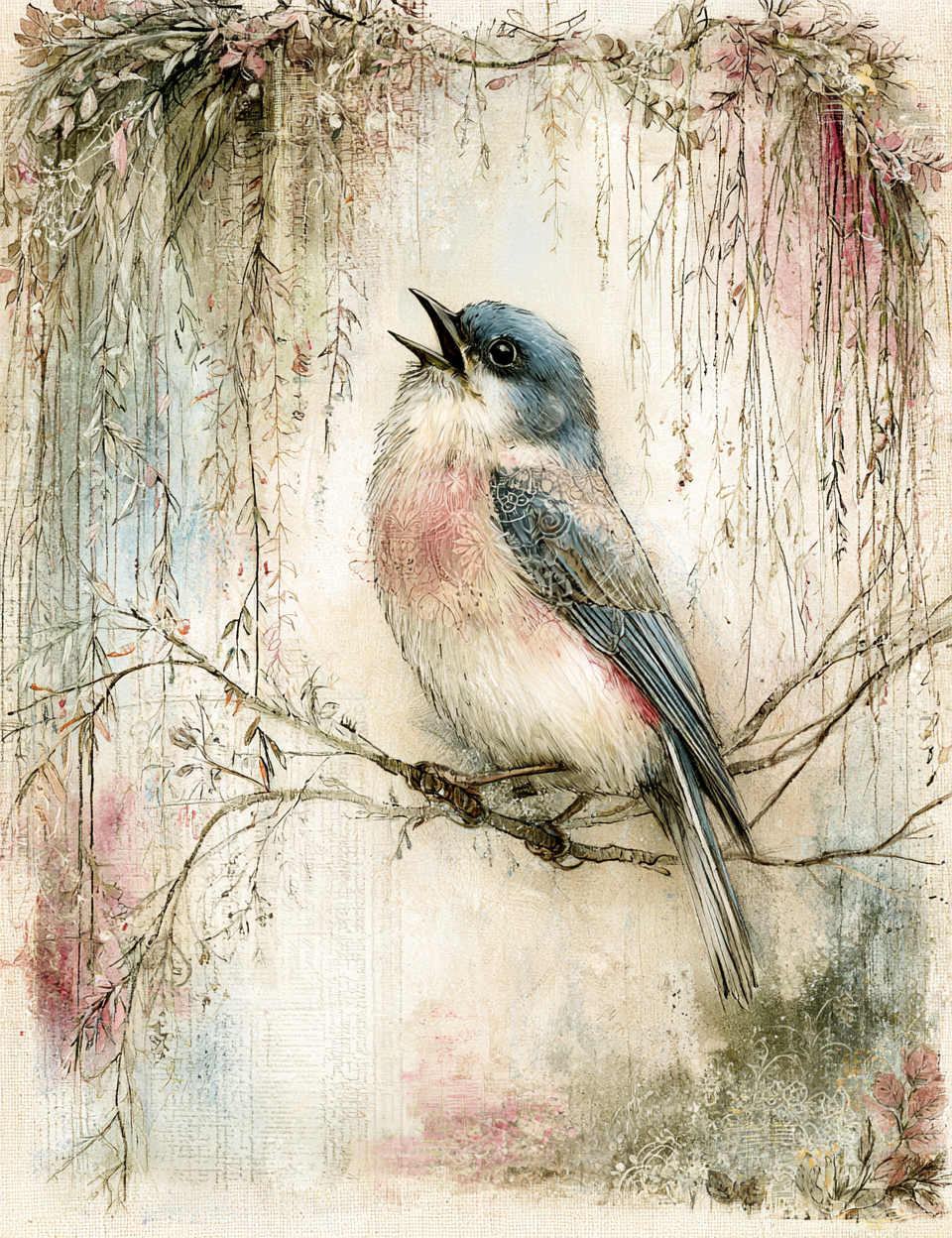 Midjourney V 8.1 Prompts for DUAL Whispering Willow Journal Kit