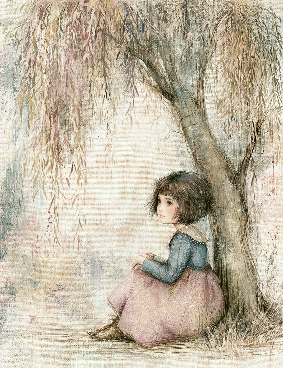 Midjourney V 8.1 Prompts for DUAL Whispering Willow Journal Kit