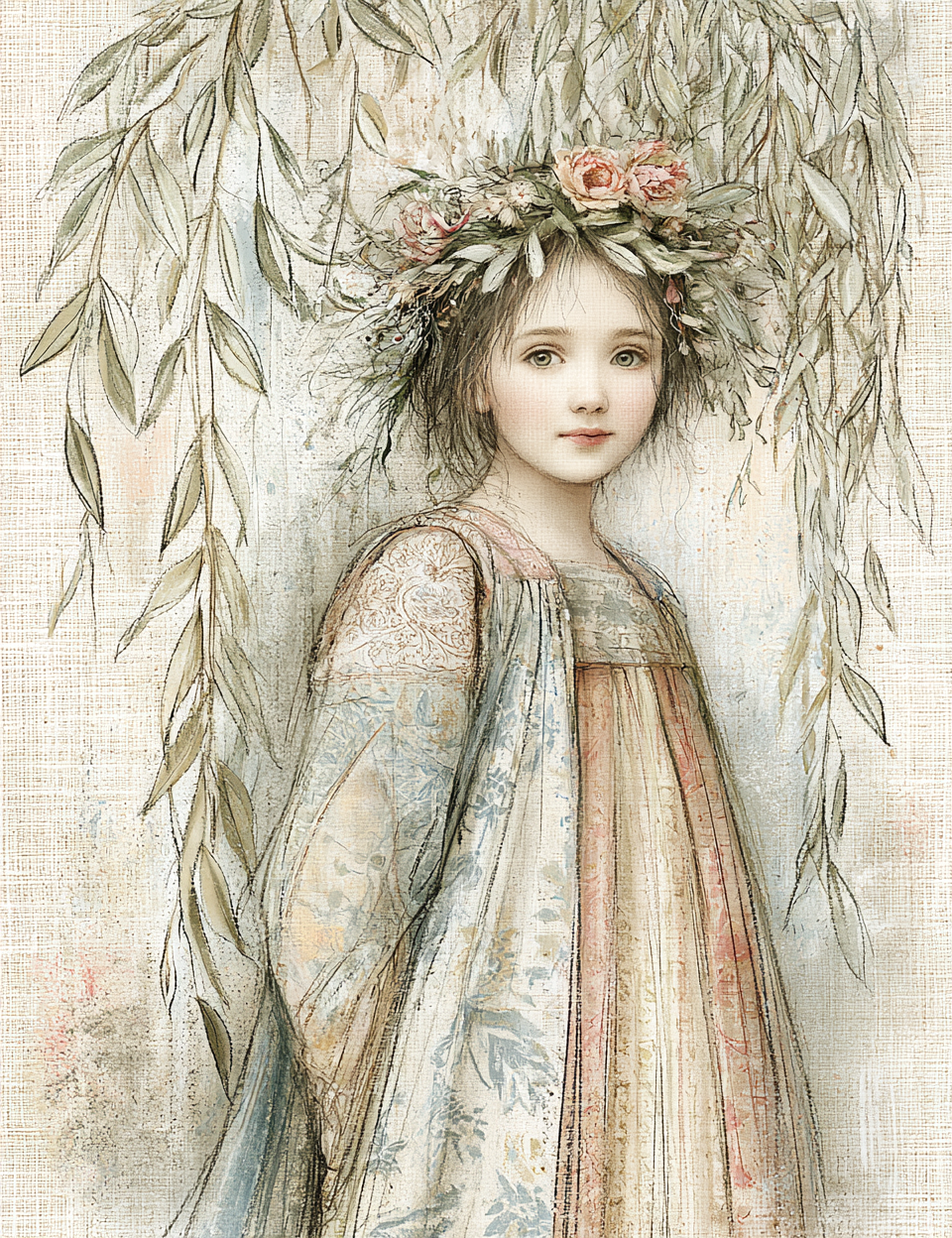Midjourney V 8.1 Prompts for DUAL Whispering Willow Journal Kit
