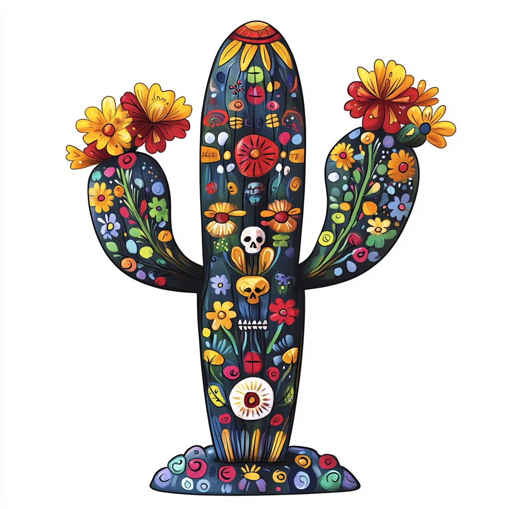 cactus Midjourney Guide PDF For Day Of The Dead Watercolor