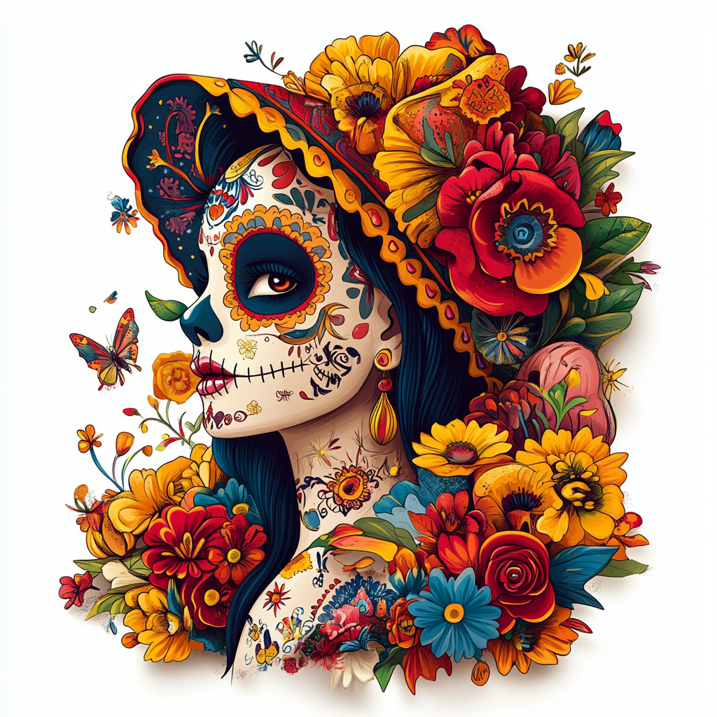 Midjourney Guide PDF For Day Of The Dead Watercolor