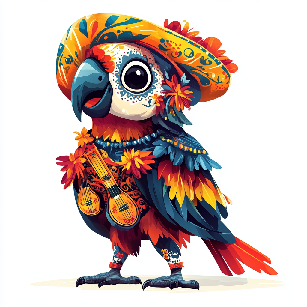 bird Midjourney Guide PDF For Day Of The Dead Watercolor