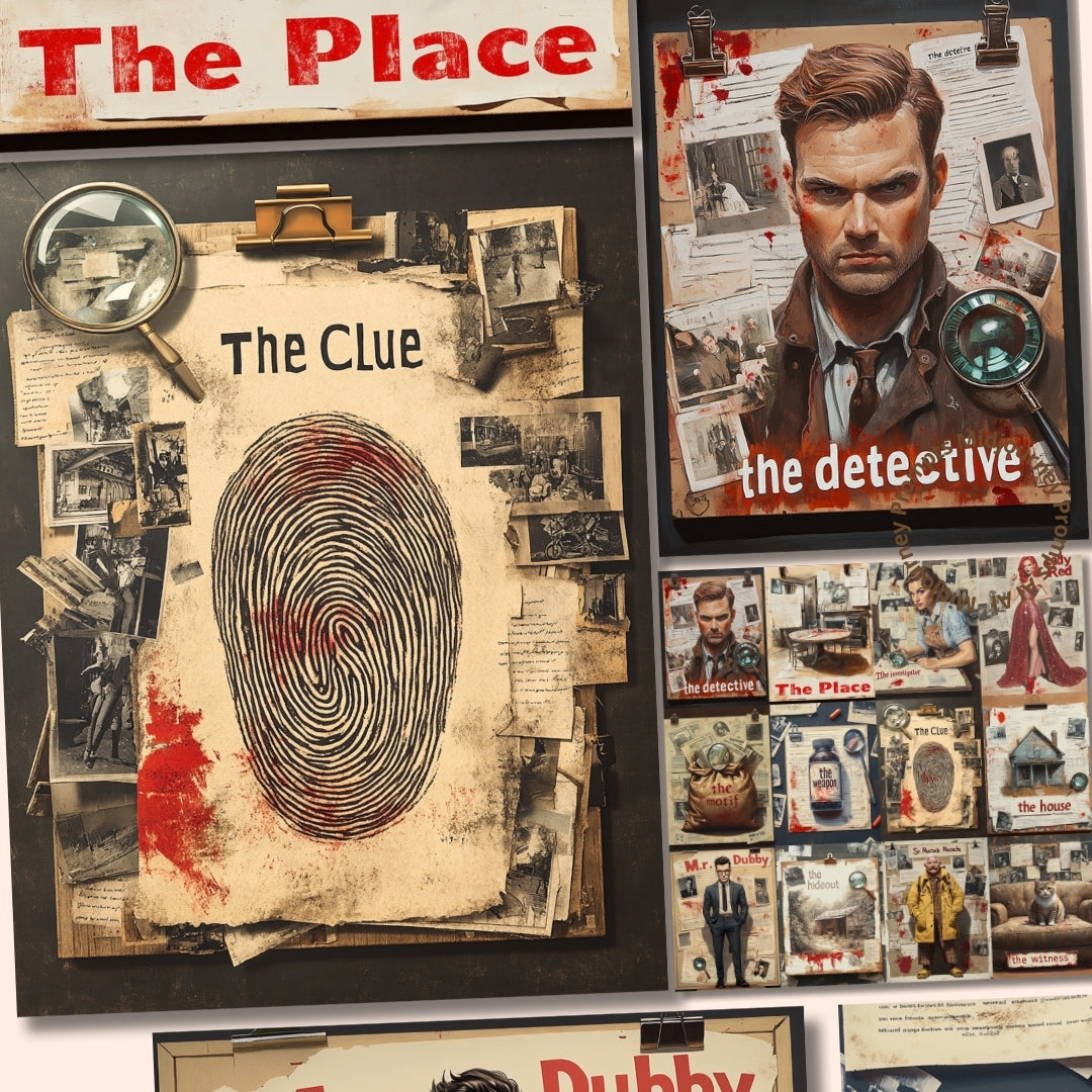 Mystery Case Detective Junk Journal Midjourney Prompt