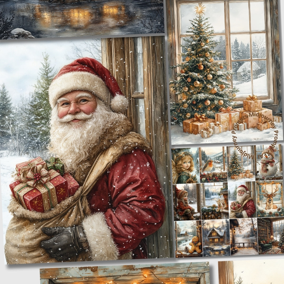 Midjourney Prompts for Christmas Windows Winter Cozy Scenes