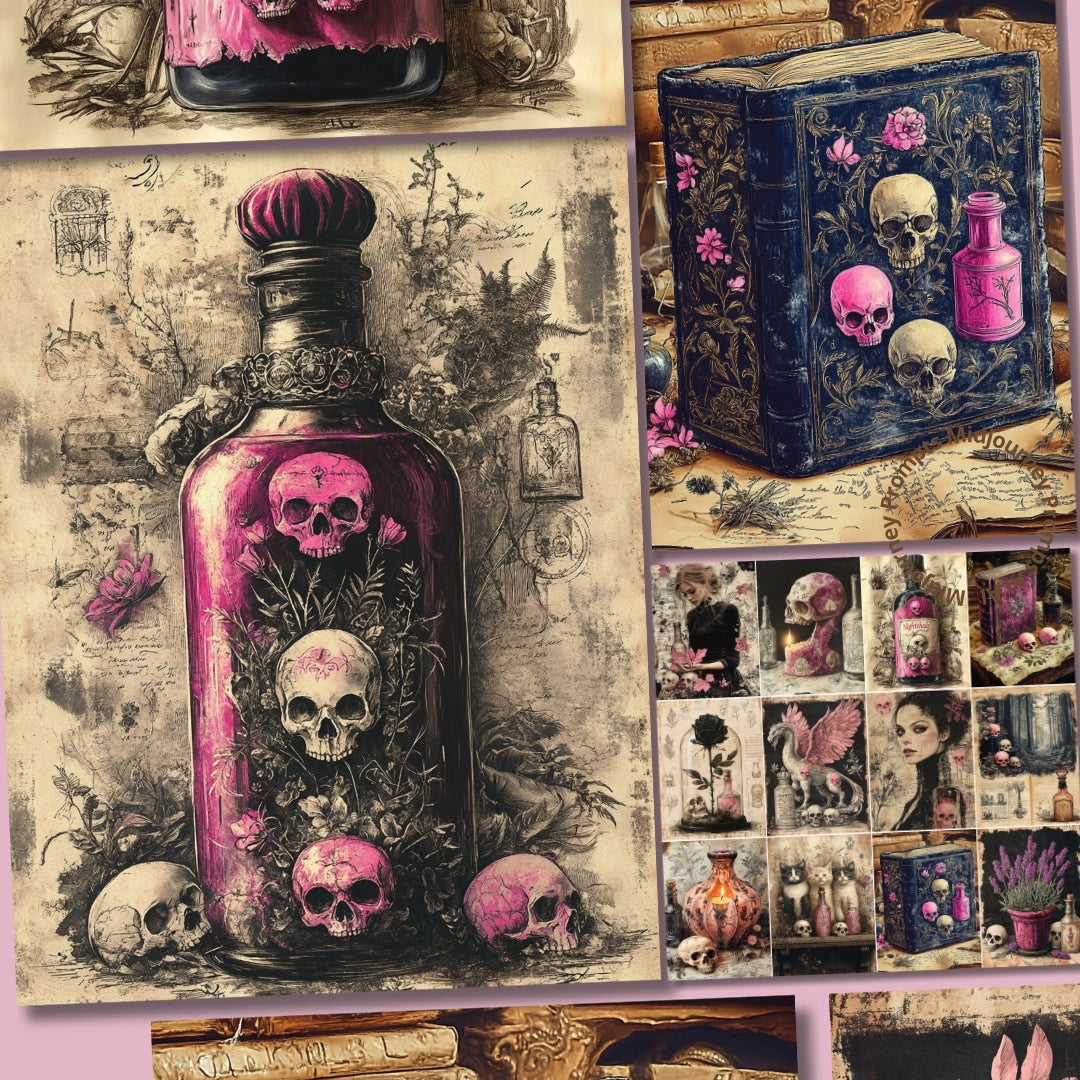 Gothic Pink Apothecary Junk Journals Midjourney Guide