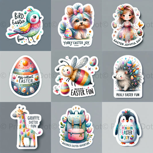 DALLE3 DALLE Prompt For Easter Stickers With Text