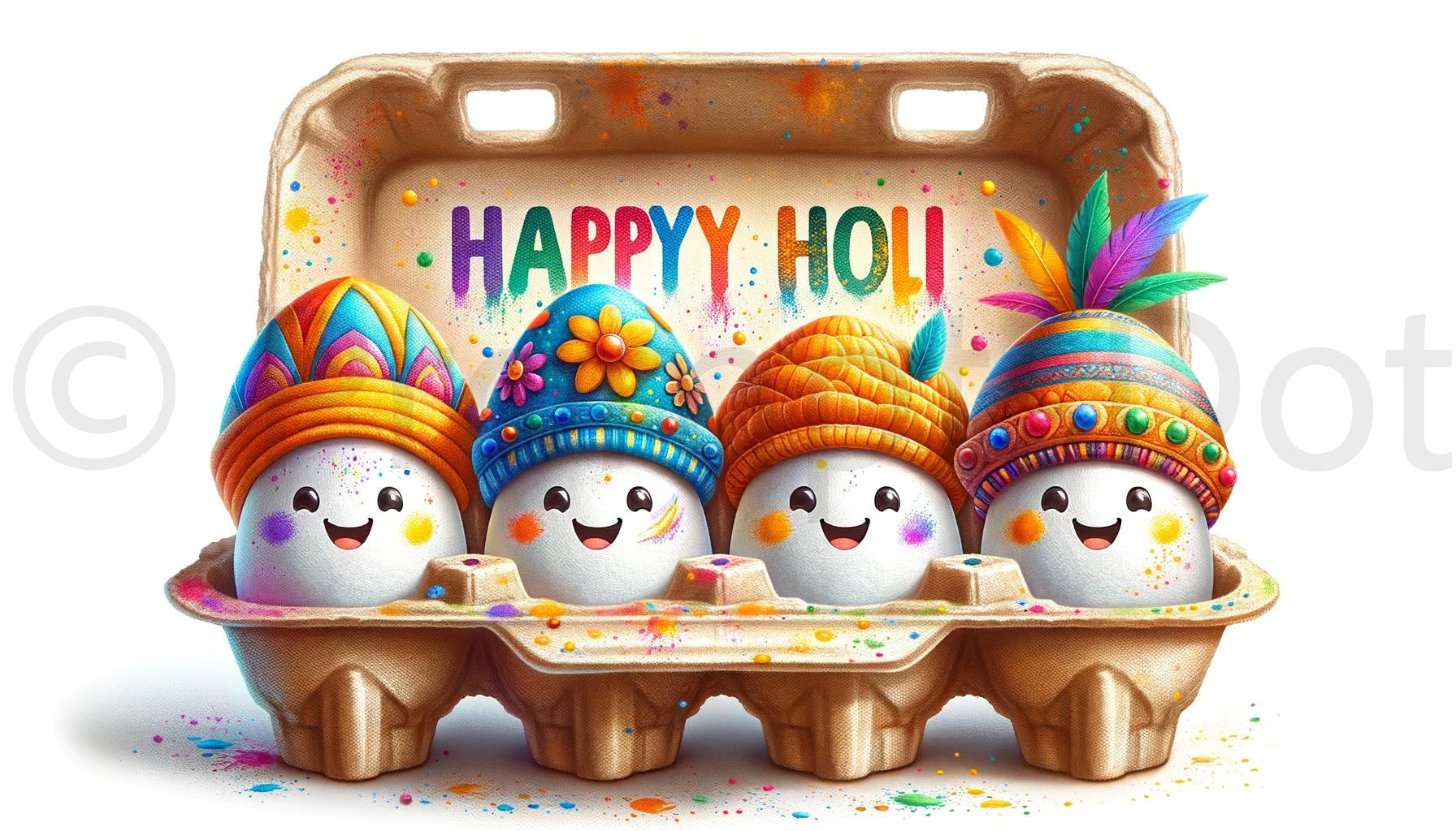 happy holi clipart