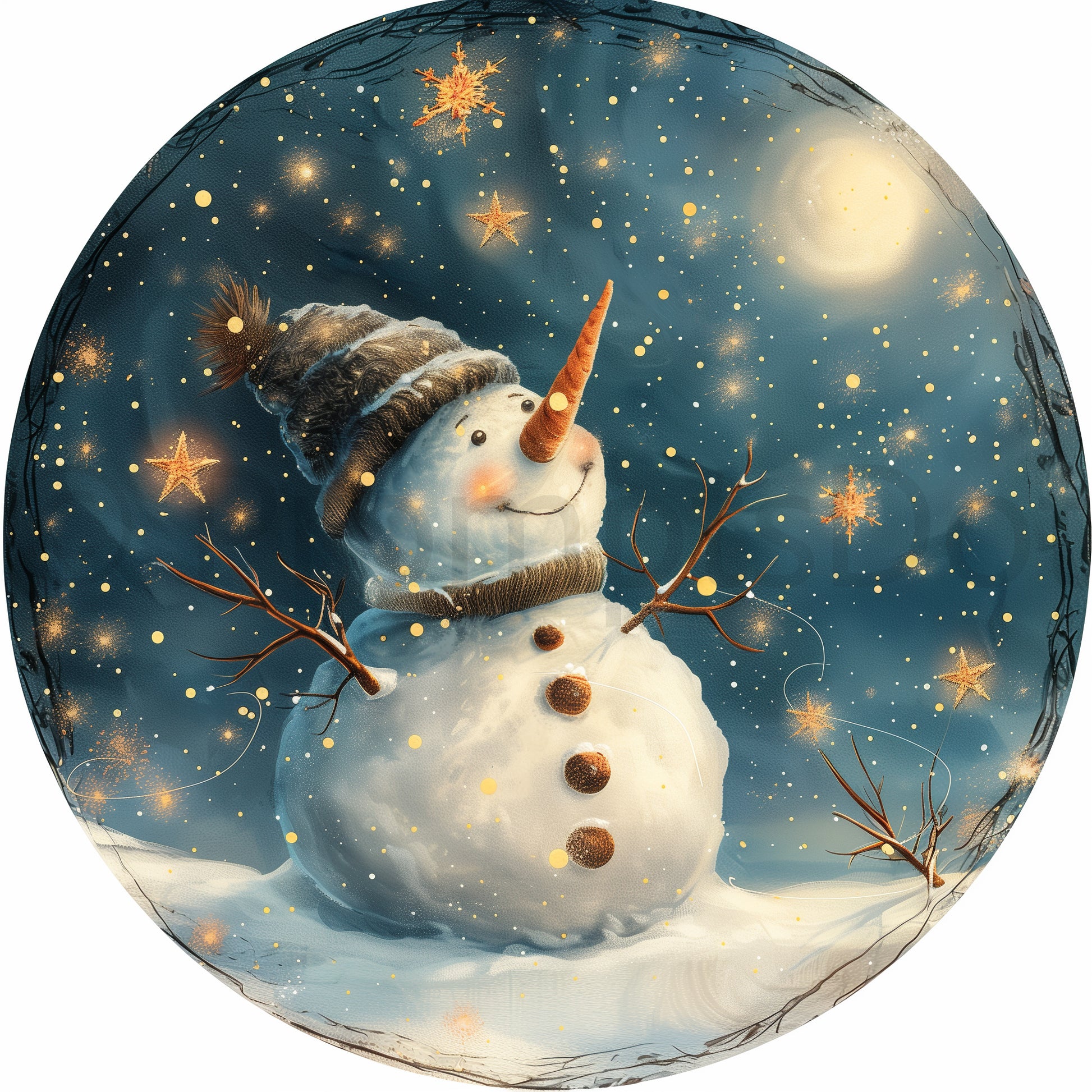 snowman Religious Night Magical Ornaments Midjourney Prompts