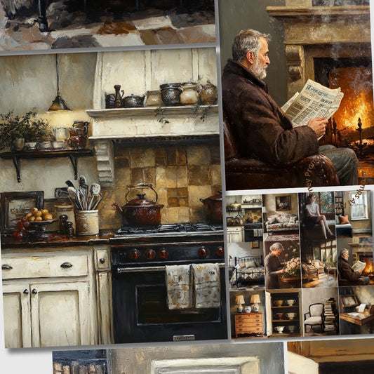 Midjourney V 6.1 Prompts for English Country Cottage Interiors Pages