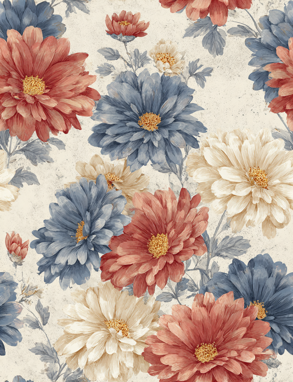 Midjourney V 7 Prompts for European Textile Seamless Patterns