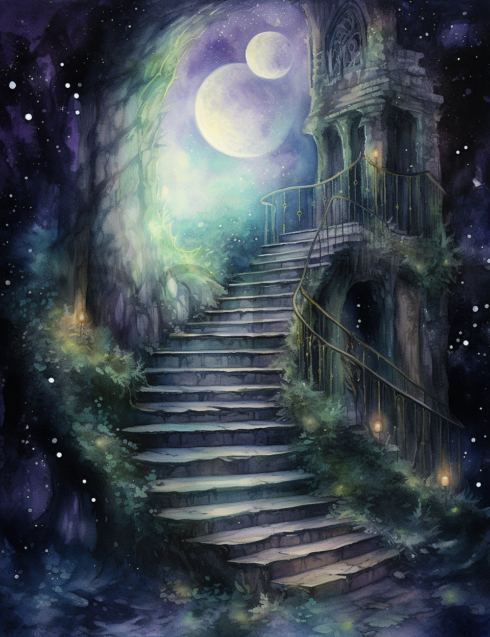 stairs to the moon Fairy Forest Scrapbooking Pages
