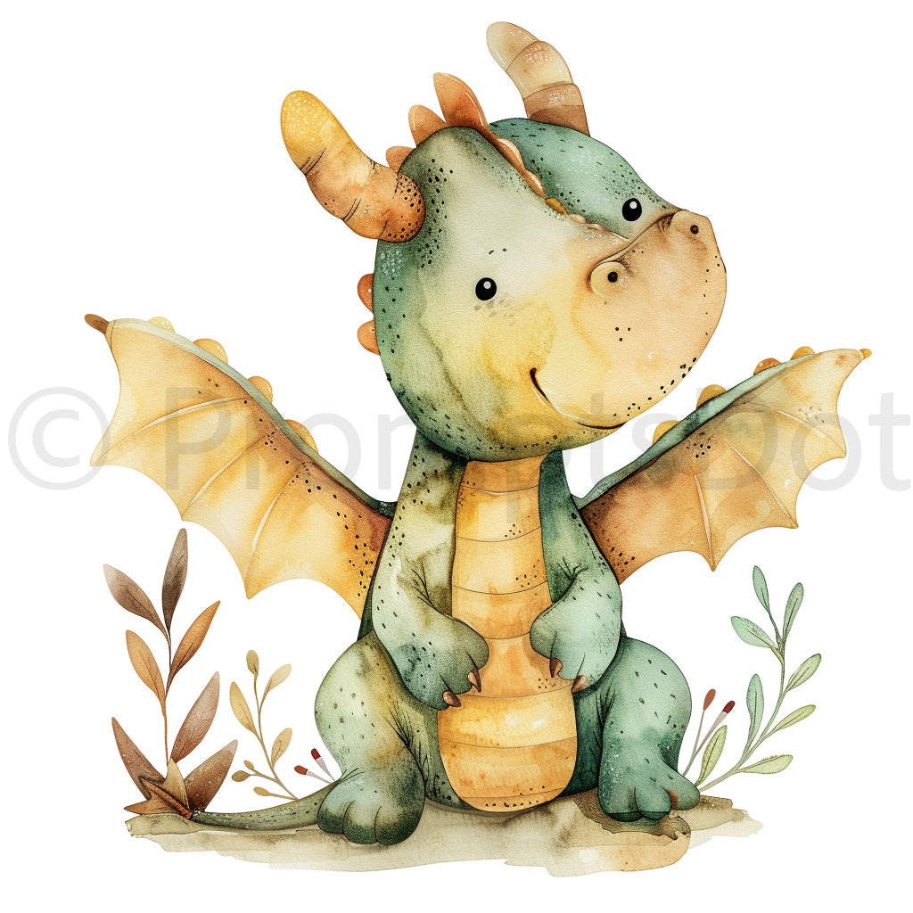 baby dragon clipart