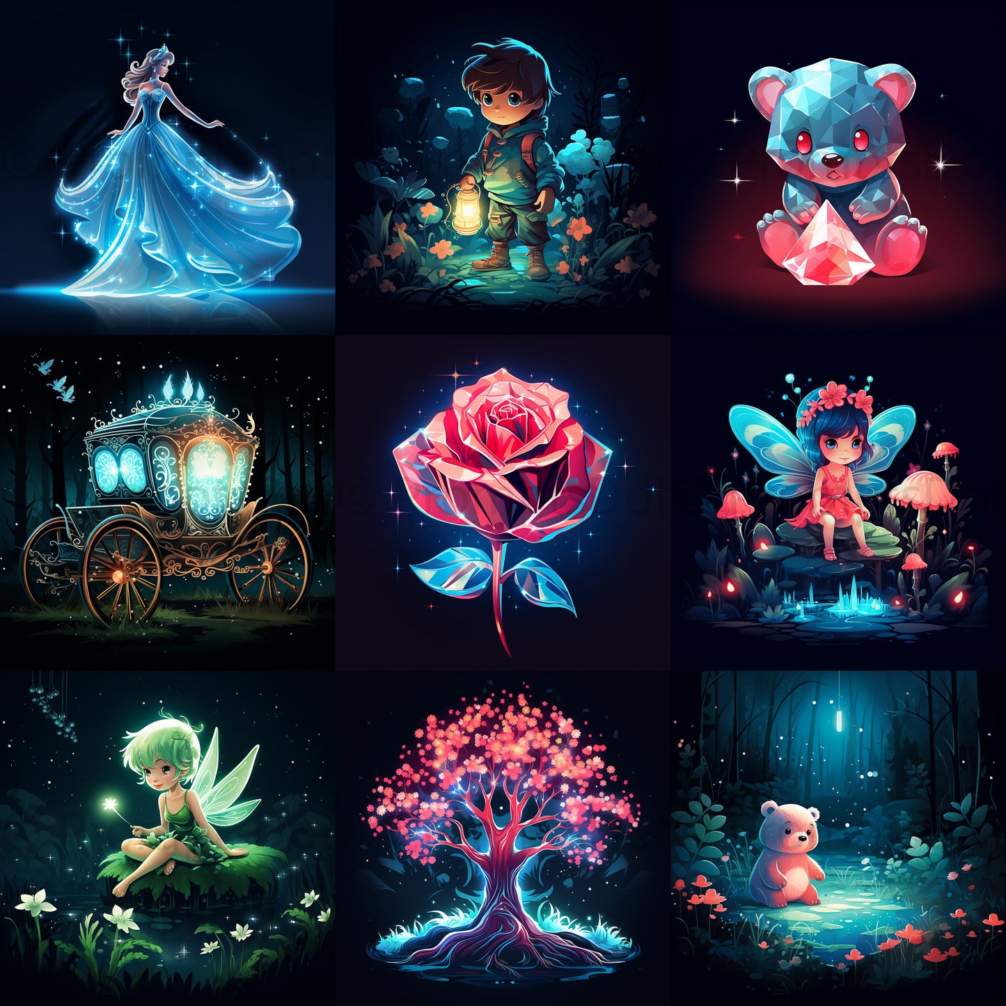 Midjourney Prompt Fantasy Children Illustrations Enchanted Forest