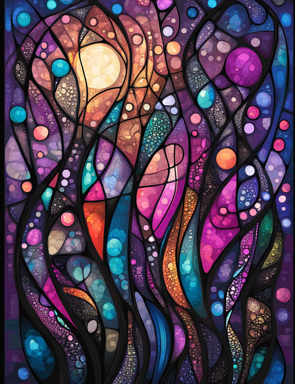 Fantasy Illustrations Stained Glass Midjourney Prompt