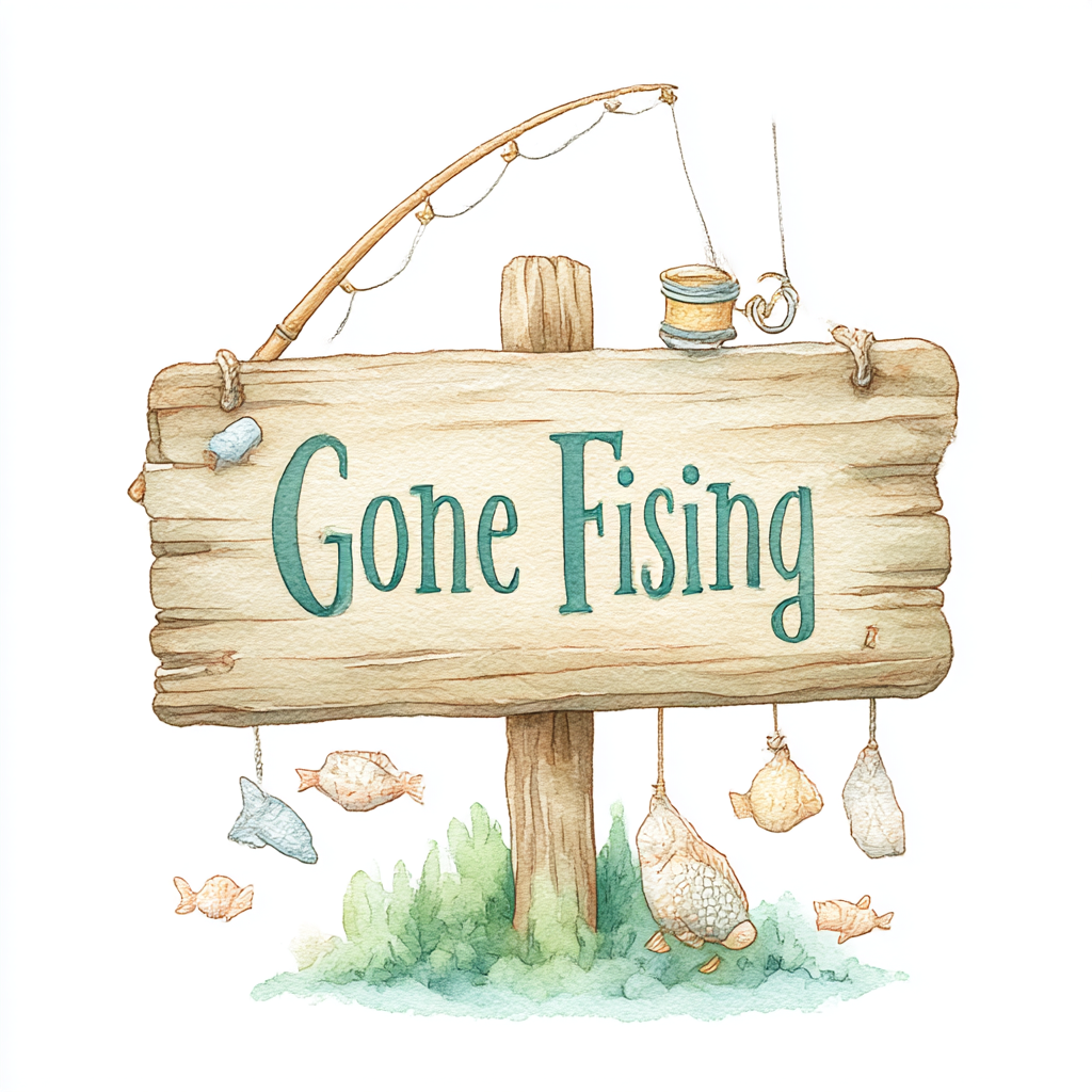 Midjourney v 7 Prompts for Fishing Tackle Watercolor Clipart