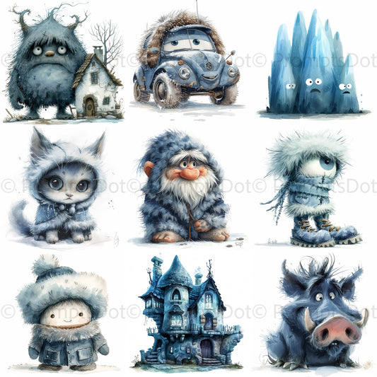 Frozen Winter Characters Midjourney Prompt