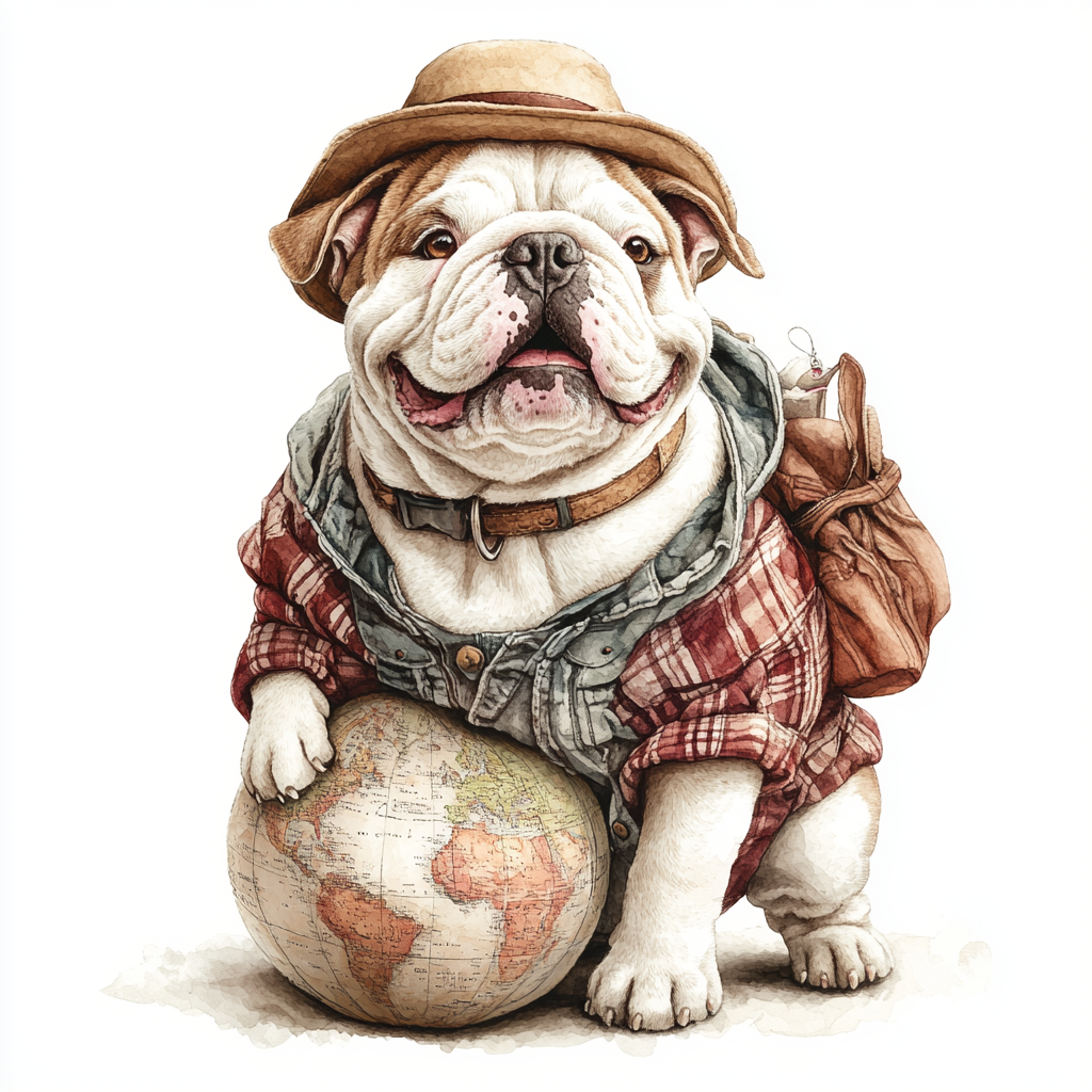 Midjourney Prompts for Funny Travel Dogs in Cute Places Clipart