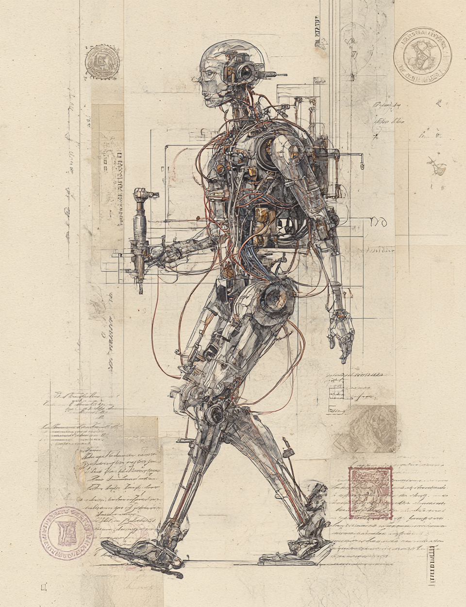 Midjourney V 7 Prompts for Futuristic Technical Junk Journal Pages