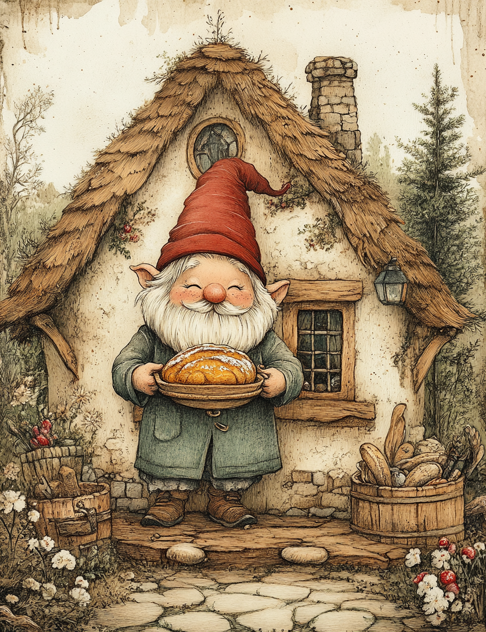 Midjourney V 6.1 Prompts for Gnome Life Junk Journal Pages