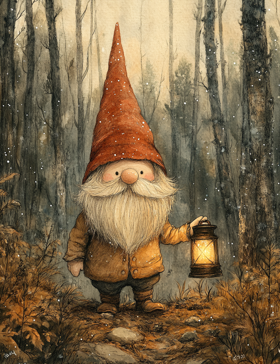 Midjourney V 6.1 Prompts for Gnome Life Junk Journal Pages