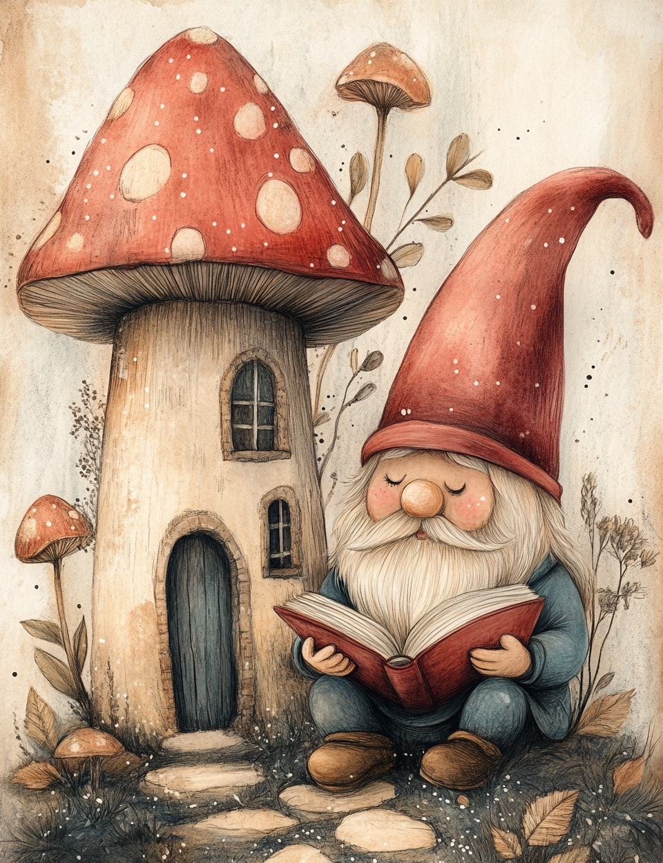 Midjourney V 6.1 Prompts for Gnome Life Junk Journal Pages