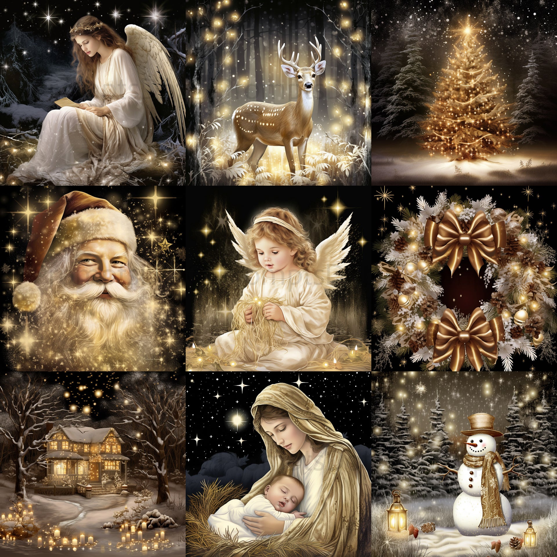 Christmas Cards Ephemera Junk Journals Midjourney Prompt