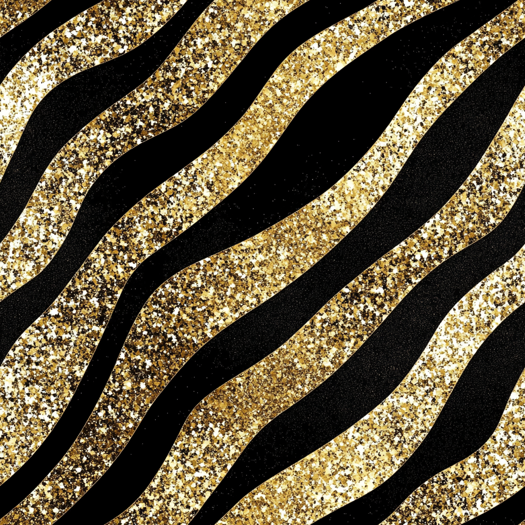 zebra stripes gold seamless pattern