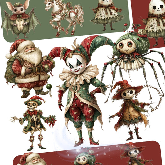 Midjourney Prompts for Baroque Theater Christmas Characters