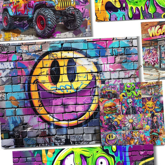 Midjourney Prompts For Graffiti Wall Art Digital Papers