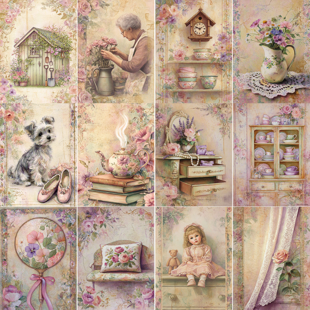 Midjourney V 7 Prompts for Grandmother Junk Journal Kit