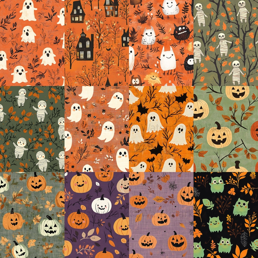 25 Halloween Seamless Papers