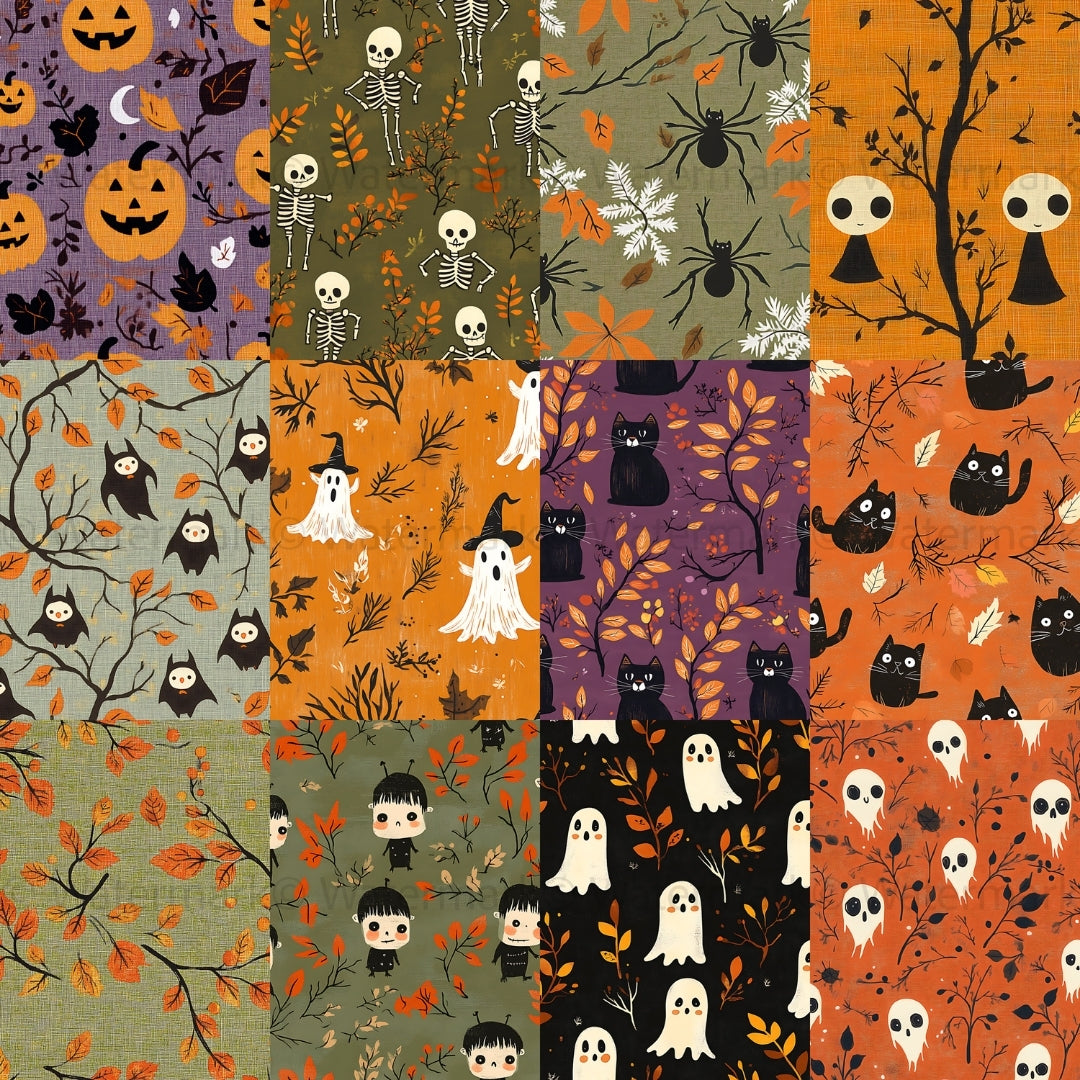 25 Halloween Seamless Papers