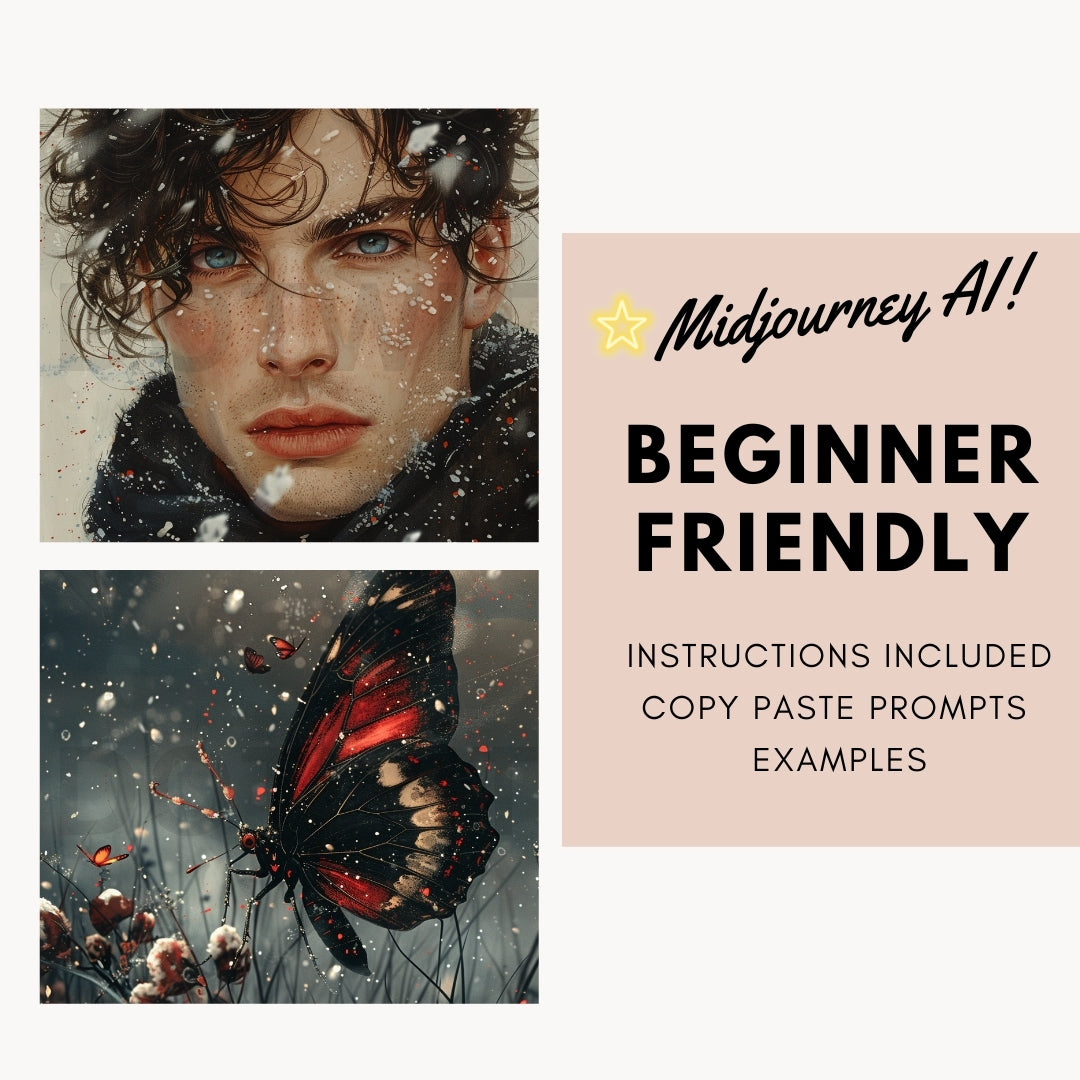 beginner friendly Ice Red Winter Queen Digital Pages Midjourney Prompts