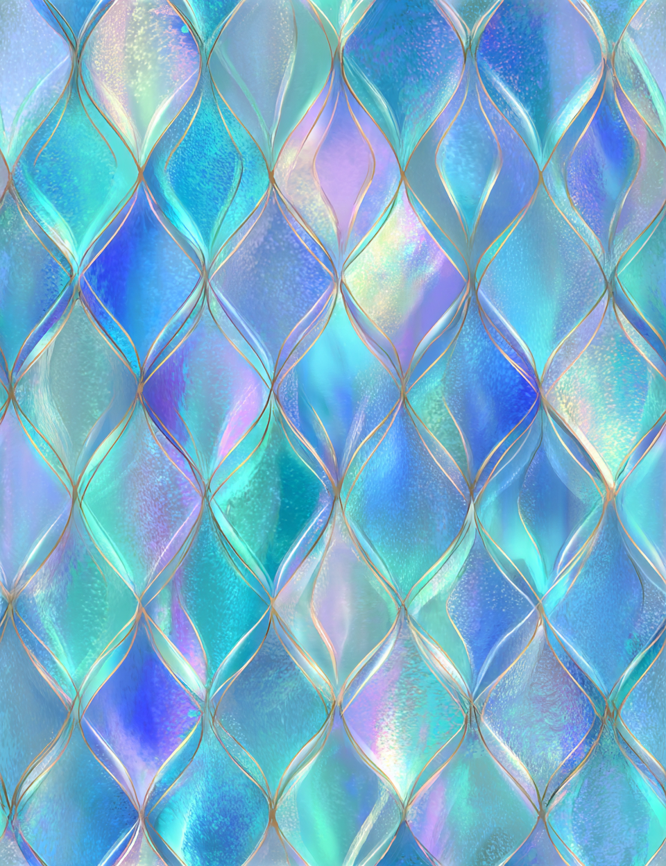 Midjourney V 7 Prompts for Icy Blue Seamless Pastel Patterns