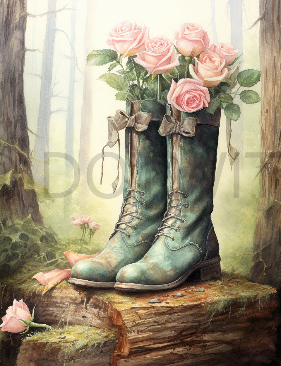 boots in jungle junk journal pages