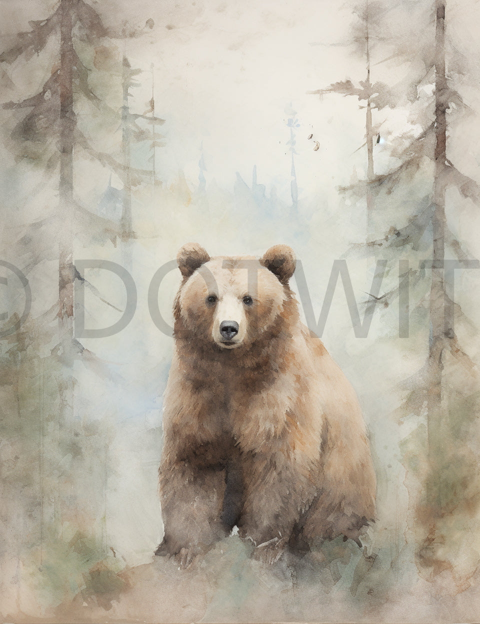 a bear in the woods