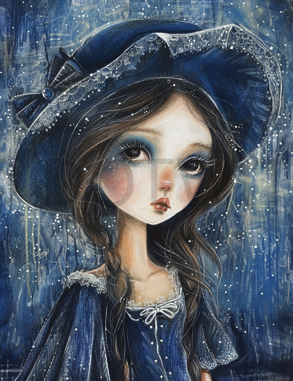 a cute girl Mystic Blue Junk Journals
