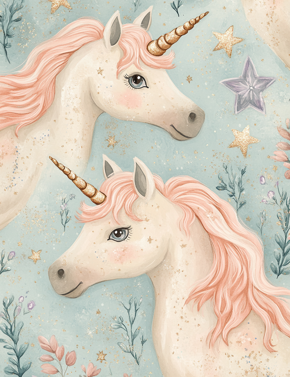 Midjourney V 6.1 Prompts for Land of Unicorns Junk Journal Pages