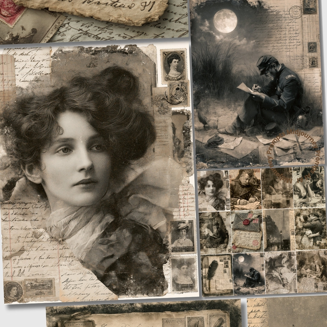Midjourney V 8.1 Prompts for Love Letters in War Time Napoleon Inspired Pages
