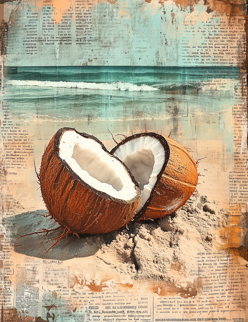 Midjourney V 6.1 Prompts for Letters of Castaway Junk Journal
