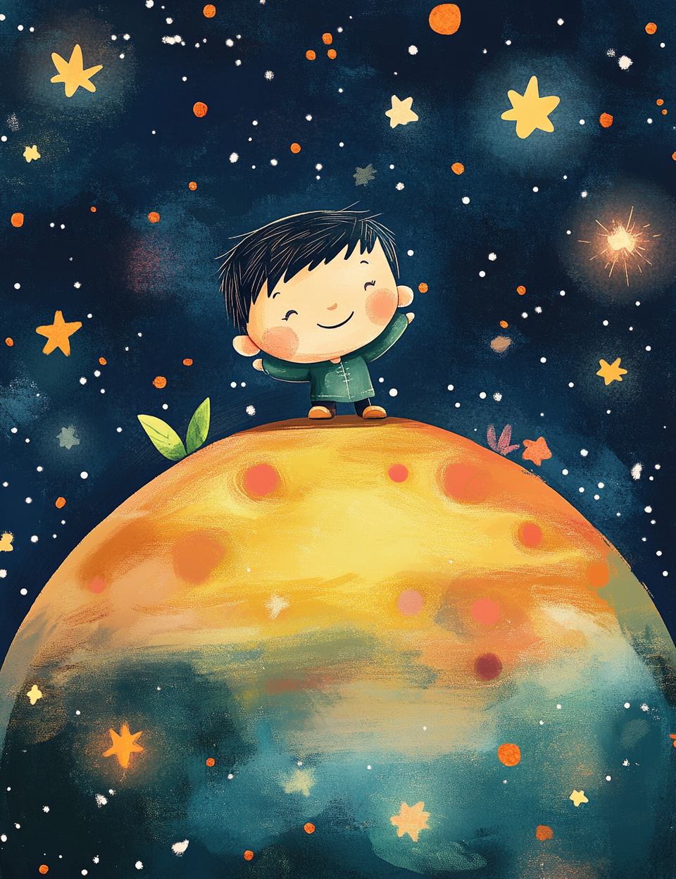 Midjourney V 6.1 Prompts for Little Prince of the Galaxies Pages