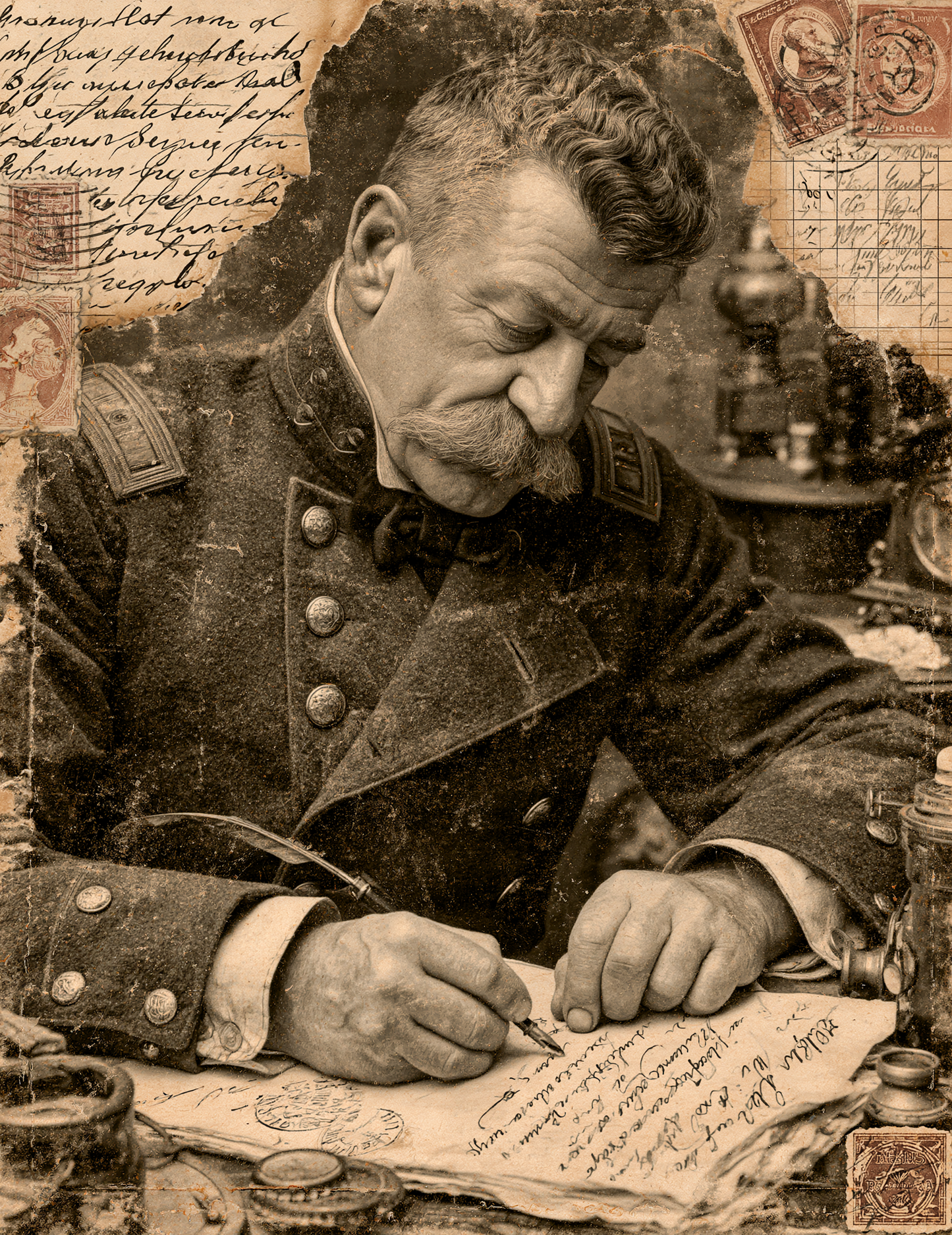 Midjourney V 8.1 Prompts for Love Letters in War Time Napoleon Inspired Pages