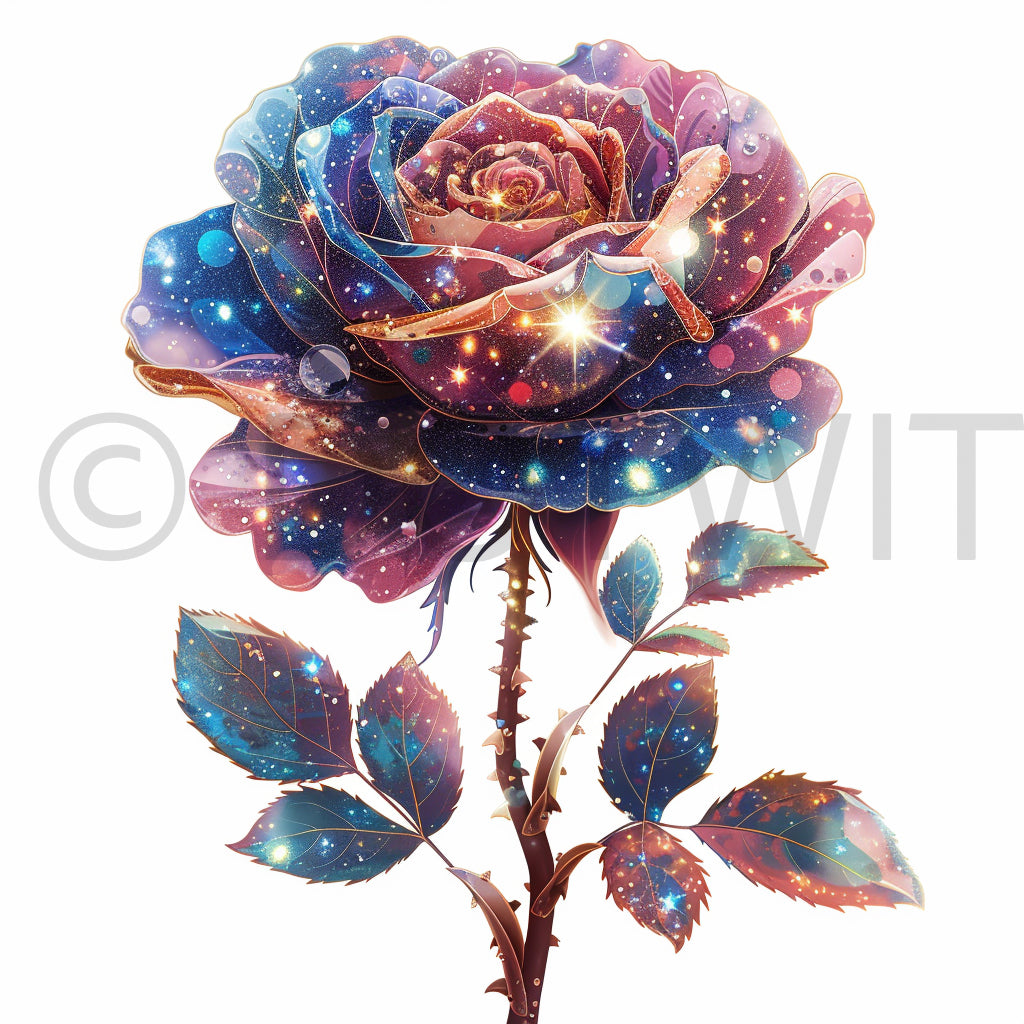enchanted fairy rose clipart