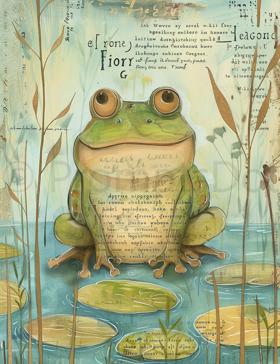 frog and princess Midjourney Prompts For Magical Fairy Pond Ephemera