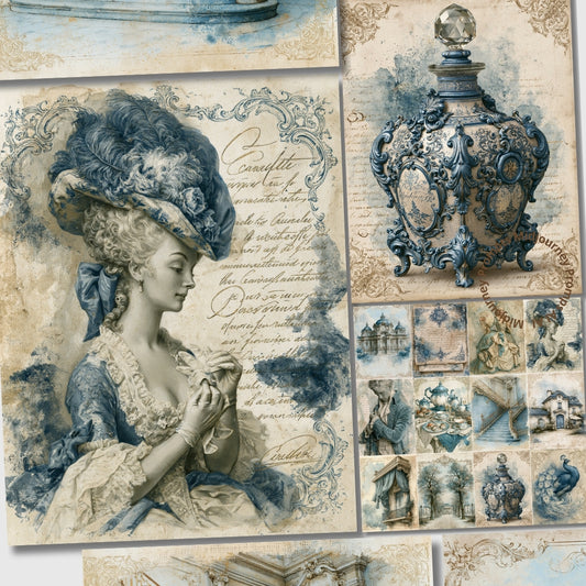 Midjourney V 8.1 Prompts for Marie Antoinette Elegance Journal Pages