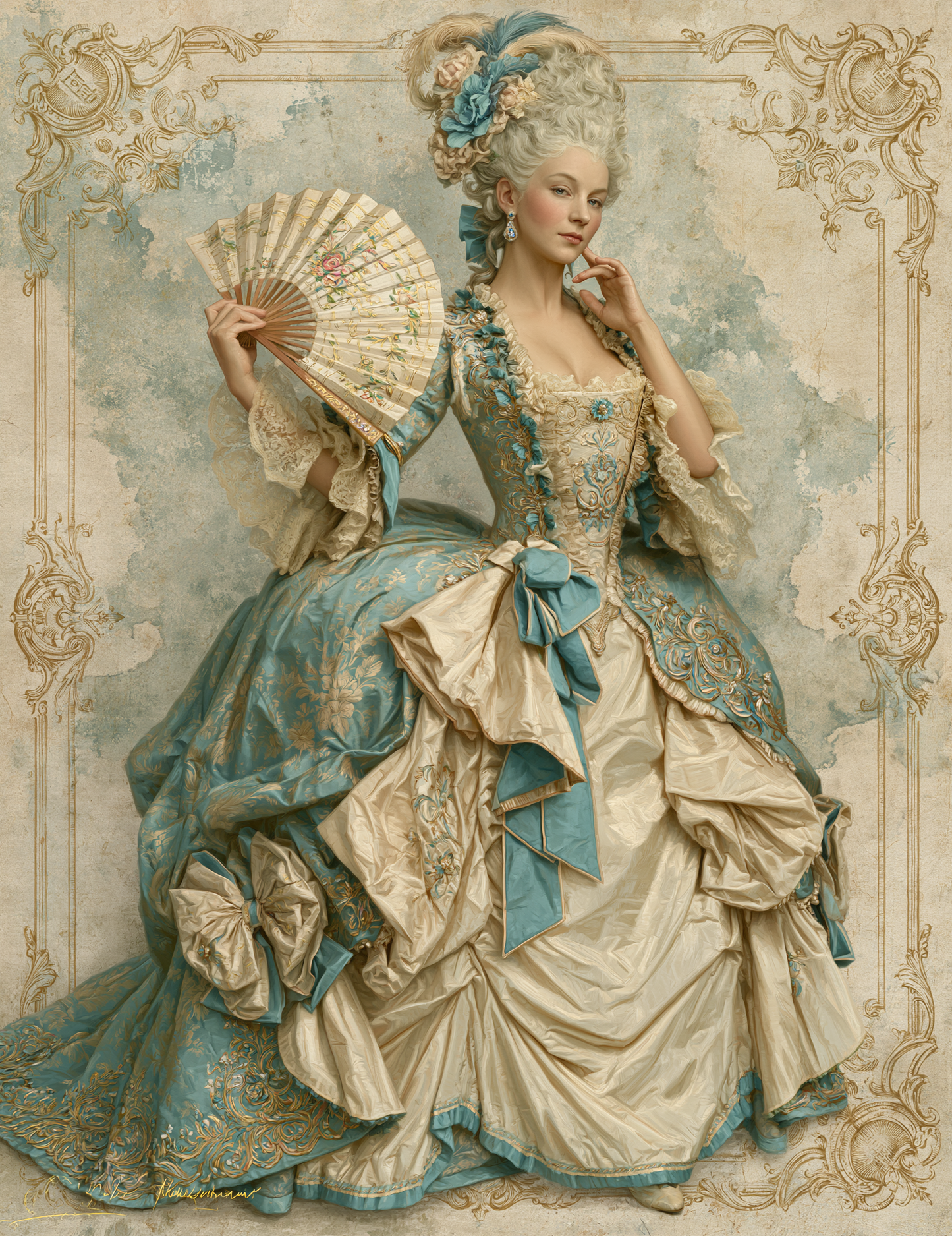Midjourney V 8.1 Prompts for Marie Antoinette Elegance Journal Pages