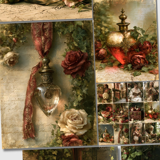 Midjourney V 8.2 Prompts for Medieval Fragrance Workshop Printable Pages
