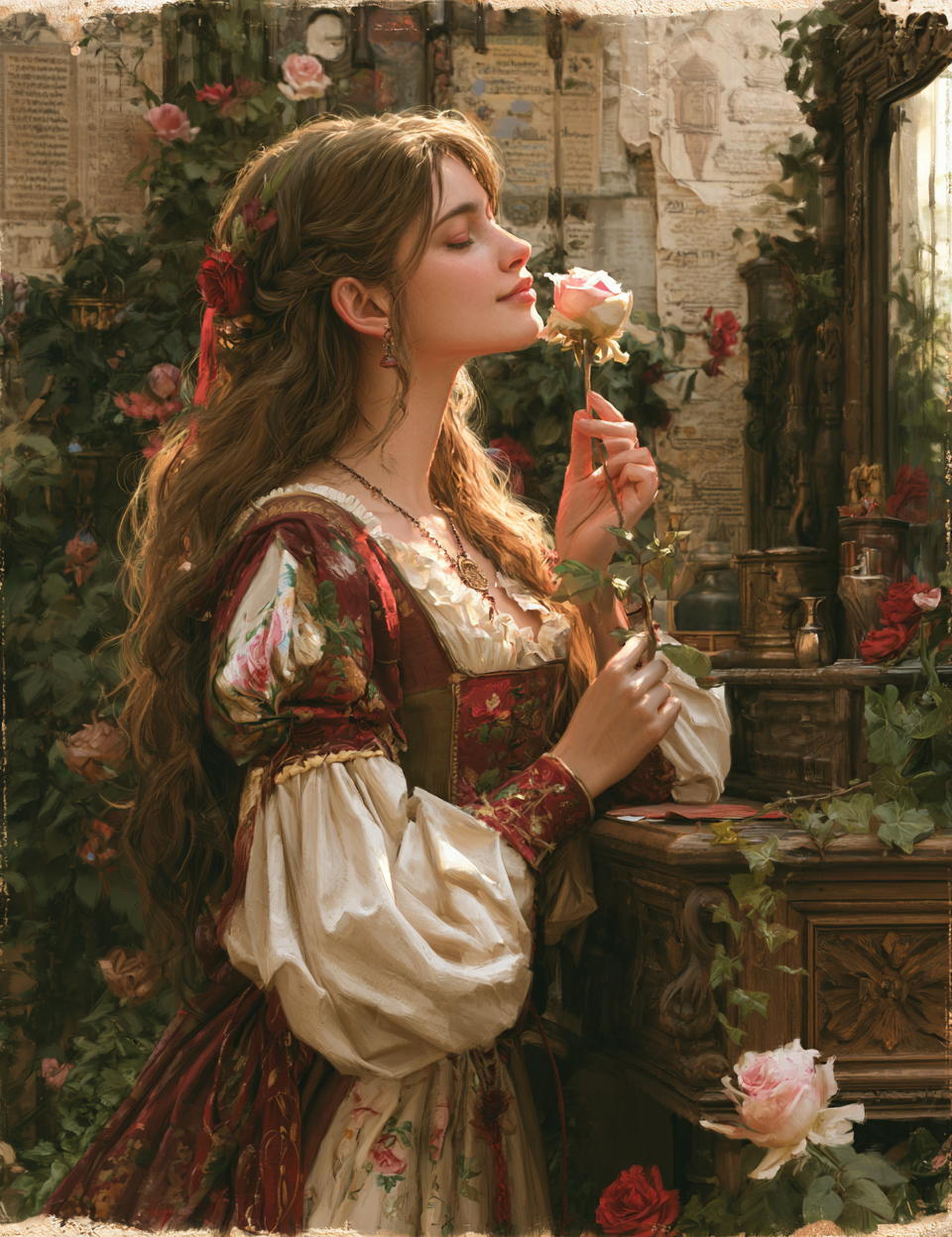 Midjourney V 8.2 Prompts for Medieval Fragrance Workshop Printable Pages