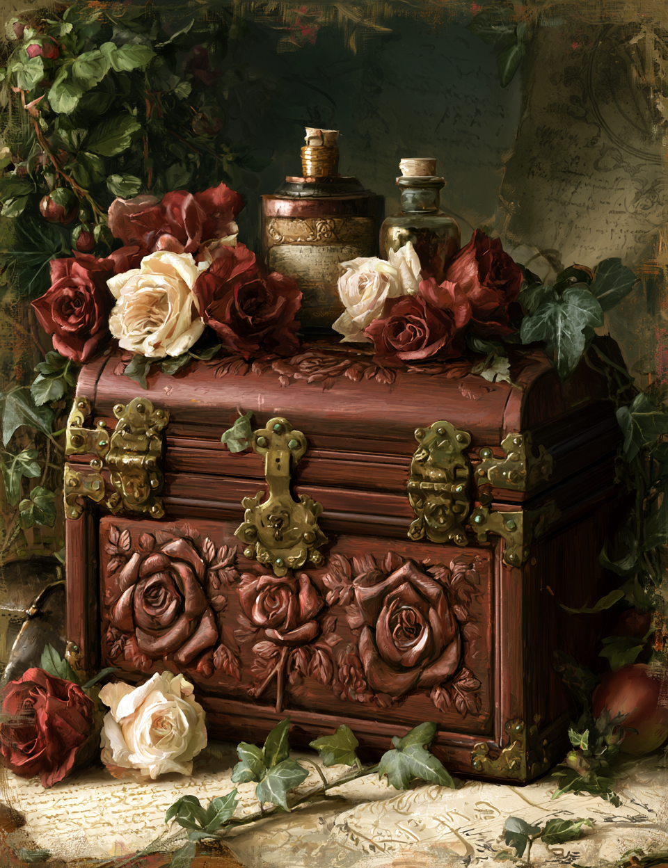 Midjourney V 8.2 Prompts for Medieval Fragrance Workshop Printable Pages