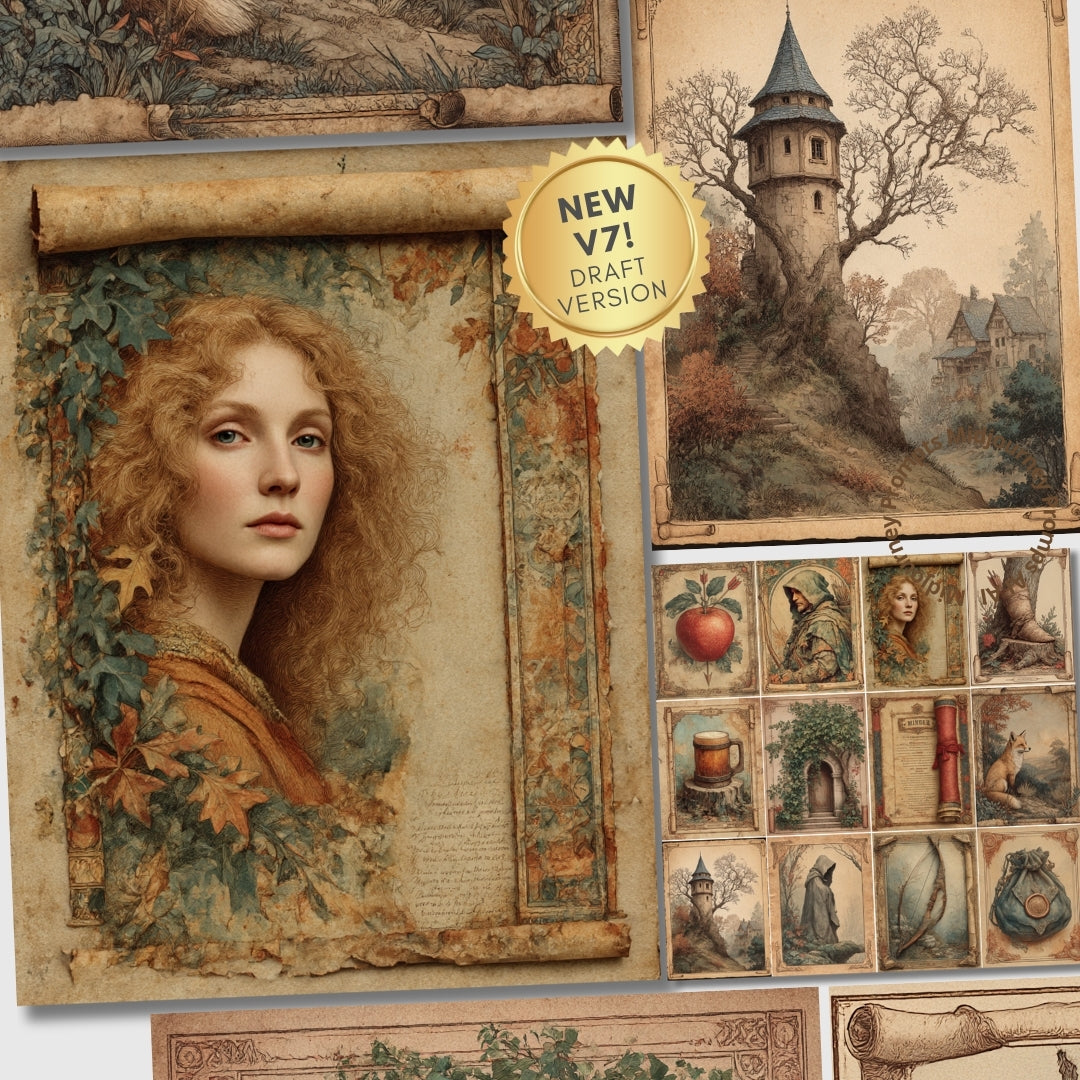 Robin Prompt Midjourney V7 Prompts for Medieval Robin Hood Junk Journal – mydotprompt